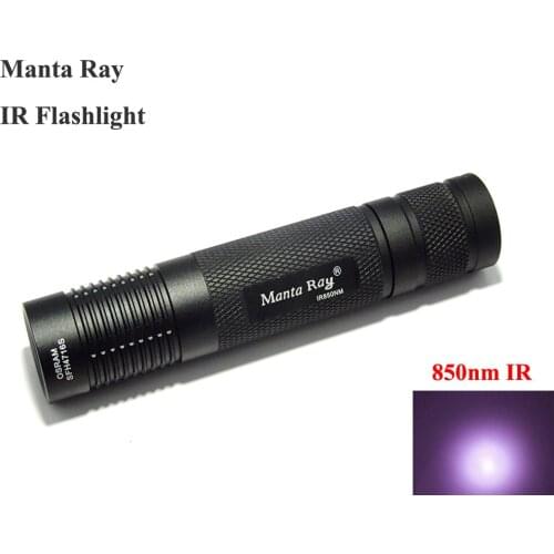 Manta Ray 850nm Infrared Flashlight Small Straight Tube IR Fill Light Flashlight (1x18650)