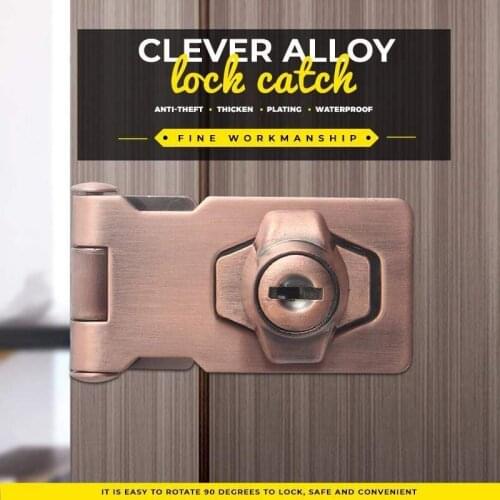 Clever Alloy Lock Catch Door Latch Sliding Lock Barrel Bolt Safety Lock Solid Zinc Alloy Sliding Door Bolt Dead Lock Security