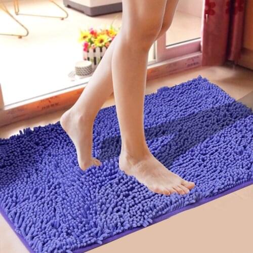 Chenille Toilet Bath Mat Anti-slip Super Absorbent Bathroom Carpet Kitchen Floor Mats for Living Room Bathroom Rug alfombra bano