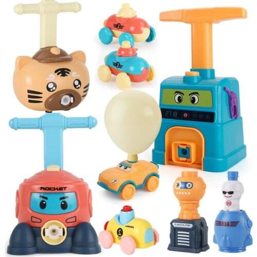 New Balloon Power Car Childrens Toys Sliding Manual Creative Puzzle Inertia Girls Boy Kids Toy Car Learning Birthday Gift