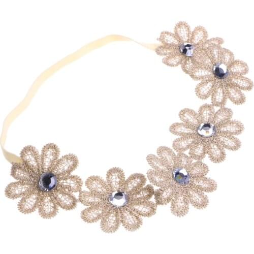 Cute Newborn Baby Girls Toddler Kids Elastic Flower Headband Hair Band Headwear