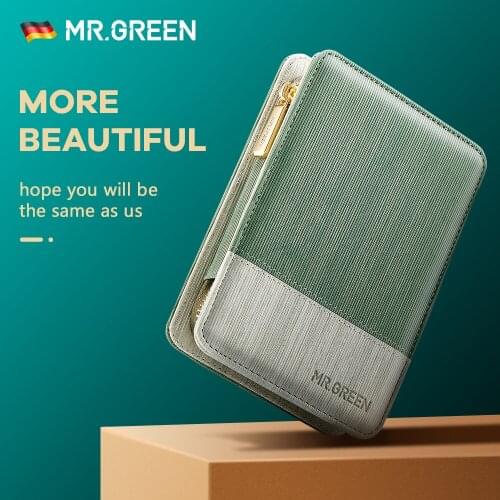 MR.GREEN Nail Clippers Manicure Set Pedicure Kit Professional Grooming Tools with PU leather Case Scissors Personal Care