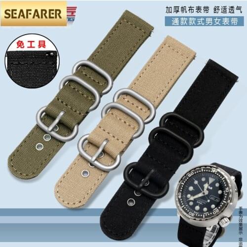 Nylon Watch Straps 18mm 20mm 22mm 24mm NATO Zulu Strap Thick Canvas Watchband Sport Quick Release Bar Watch Band