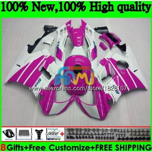 Fairings +Tank For HONDA 600CC CBR 600F3 CBR Pink white 600 FS 95 96 1995 1996 3BS.206 CBR600 F3 CBR600F3 97 98 1997 1998 Kit