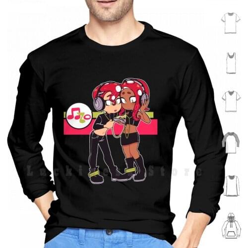 Octo Headphones Hoodie Long Sleeve Octo Expansion Agent 8 Inkling Splatoon Splatoon 2 Splat Hero Mode Hero Mode Octo