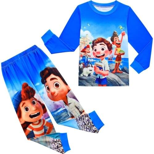 Fashion new luca baby sleepwear clothing toddlr kids boys girls pyjamas children pajamas Tops + Pants homewear outfit set