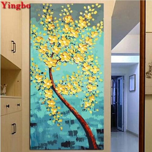 Full Square Round 5D Diy Diamond Painting Money tree Cross-stitch Kits Large 3D Mosaic Rhinestones Embroidery christmas gift