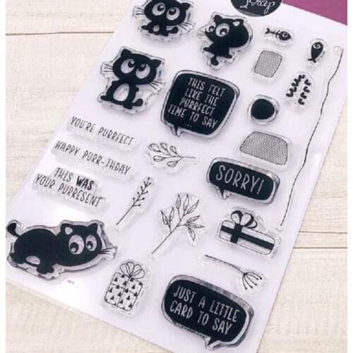 Cat Transparent Clear Silicone Stamp/Seal for DIY scrapbooking/photo album Decorative clear stamp A0405