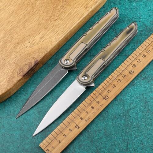 D2 G10 EDC folding knife, tactical, camping, bush, hunting, survival, military, multi-function, mini