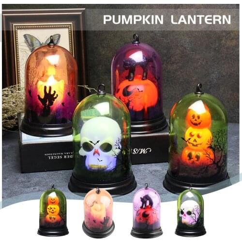 Halloween Decoration Pumpkin Skull Lamp Led Light Bar Desktop Decoration Props Creative Holiday Bar Party Light LED Lamp Prop