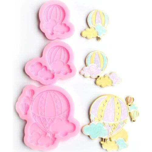 Hot Air Balloon Silicone Mold DIY Fondant, Clay, Gypsum, Aroma Wax Mould Decoration Accessories, Baking Utensil