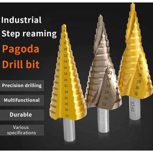 Sharp Pagoda Drill Bit Cone Reamer HIgh Speed Steel Hole Opener Step Drill Durable Industrial Grade High Precision Drill