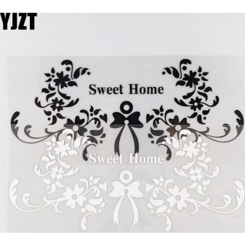 YJZT 23.9×10.3CM Personalized Sweet Home Decoration Vinyl Decal Car Sticker Black/Silver 4C-0373
