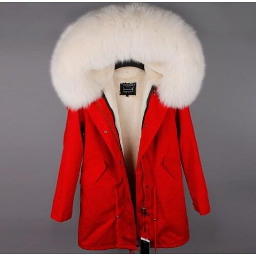 Brand parka 2020 long new winter jacket women parkas real fur coat real fox fur collar warm thick faux fur inside big fur