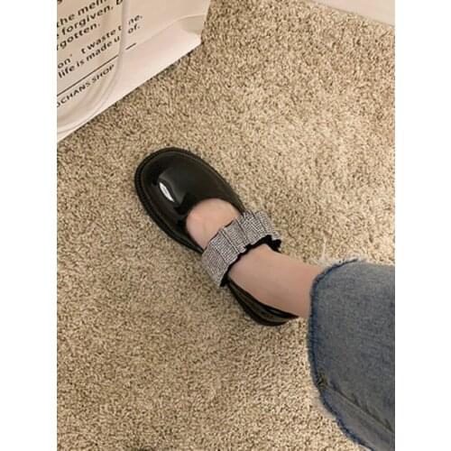 Summer new style Velcro shallow mouth small leather shoes women Korean retro soft sole shoes