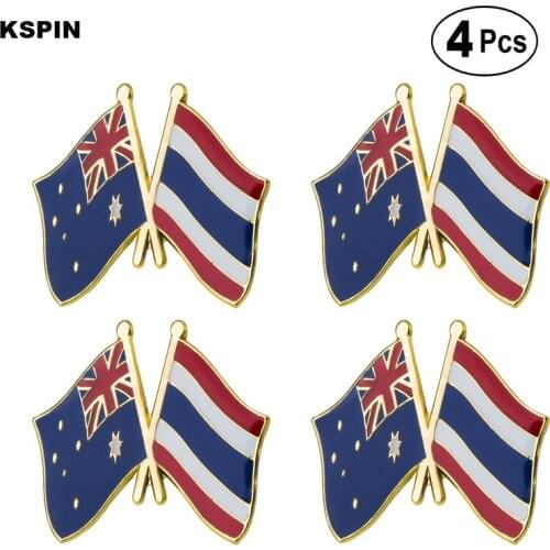 Australia Thailand Friendship Flag Pin Lapel Pin Badge Brooch Icons 4pcs