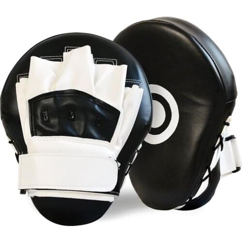 1 Pair Boxing Curved Focus Punching Mitts PU Hand Targets Muay Thai Kick Pad Professional MMA Karate Sparring Training Gloves