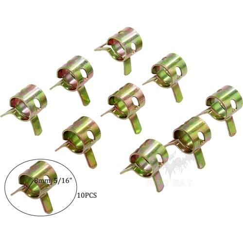 10 PCS ID 5/16" Spring Band Clip Fuel Silicone Vacuum Hose Clamp 8mm