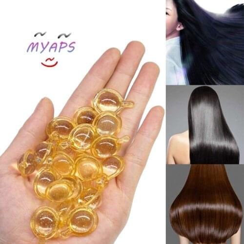 10Pcs Smooth Silky Hair Vitamin Capsule Keratin Complex Oil Hair Care Repair Damaged Hair Serum Moroccan Oil Anti Hair Loss