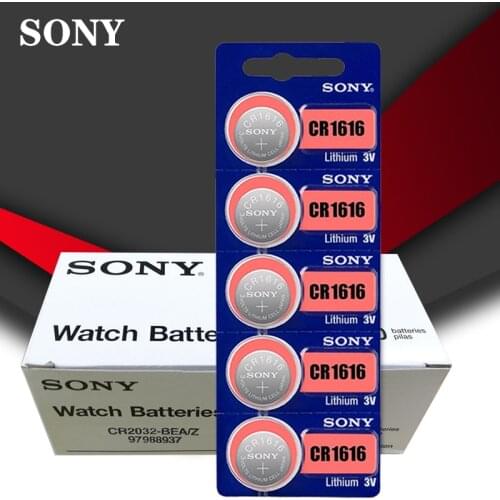 100pc/lot Sony 100% Original CR1616 Button Cell Battery For Watch Car Remote Key cr 1616 ECR1616 GPCR1616 3v Lithium Battery