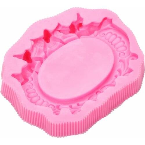 16.5*14*3CM DIY Sugar Craft Cake Vintage Petal Angel Frame Cake Silicone Mold Fondant Mold Cake Decorating Tools Gum Paste Mold