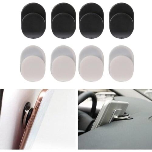 4pcs Auto Car Mount Sticky Holder Hook For phone Finger ring USB Cable Key Headphone Bag Hanger Invisible Hang Hooks Organizer