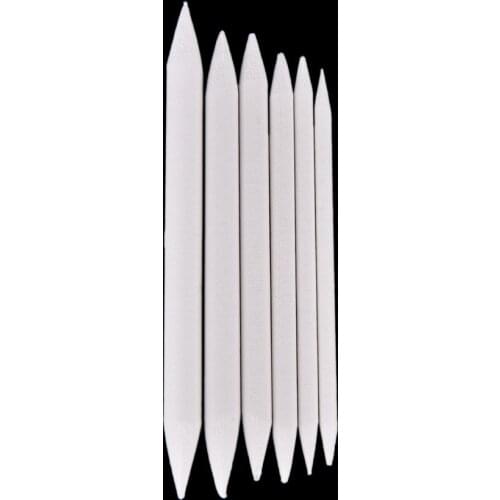 6Pcs Pastel Charcoal Blender Paper Stumps Tortillon Sketch Drawing White Pen for Office School Drawing Painting Supplies