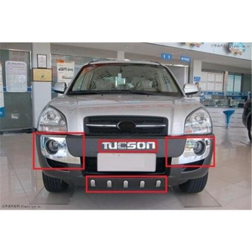 ABS Chrome Front Rear bumper Light Accessories Shine trim LOGO Wrap angle trim for 2005-2012 Hyundai Tucson car-styling