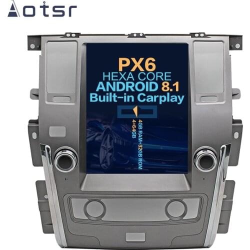 Aotsr Tesla 12.1“ Vertical screen Android 8.1 Car DVD player GPS Navigation For NISSAN Patrol 2010-2018 low version carplay