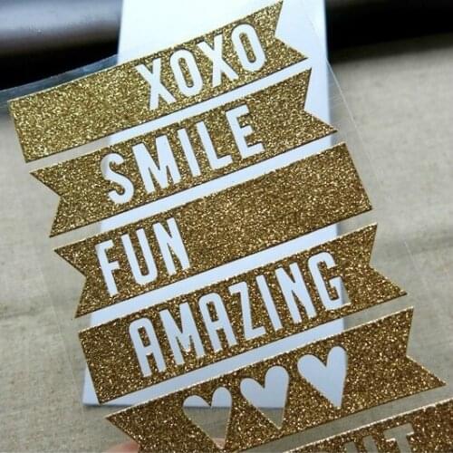 Glitter Letters Sticker for Scrapbooking Album Sticker/ Christmas Crafts Decoration/ Phone Sticker