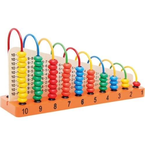 Kids Education Abacus Wooden Abacus Ten-speed Calculation Rack Kids Learning Educational Toy Multicolor Montessori Math Toy