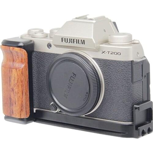 Wooden L Bracket for Fuji X-T200 Camera Fujifilm Grip Holder Plate Vertical