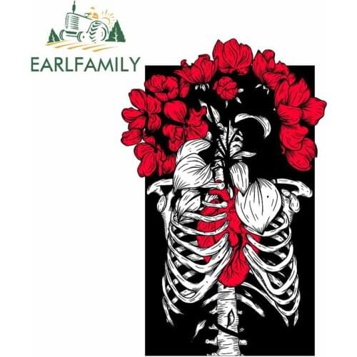 EARLFAMILY 13cm x 8.7cm For Blood Red Heart Car Stickers Waterproof Decal Fashion Vinyl Material Sticker Occlusion Scratch