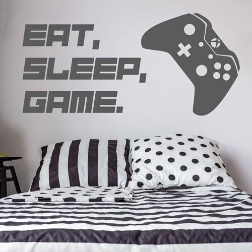 Eat Sleep Game Wall Sticker ga29 144d