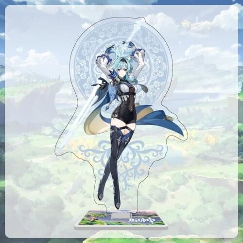 Genshin Impact Eula Action Figures Anime Acrylic Stand Model Toys