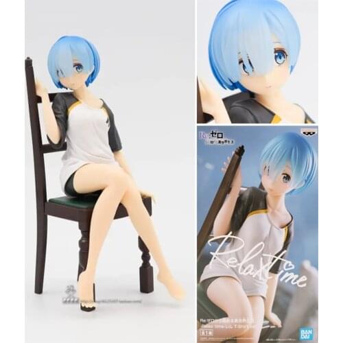 Original Banpresto RE:Zero Rem Ram KARA Hajimeru PVC Action Figure Model Kid Toys Anime Brinquedos Figurals