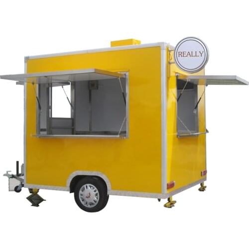 Hot sale mobile food cart with advertisement display food trailer food cart for sale
