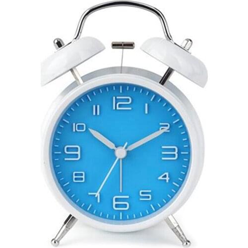 Loud Alarm for Deep Sleepers 4Inch Retro Twin Bell Alarm Clock with Backlight for Bedroom and Home Decoration