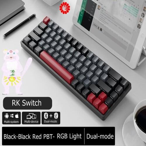 Gaming mechanical keyboard Rechargable Bluetooth Wireless/USB Dual-Mode Mechanical Keyboard For iPhone PC Notebook,Tablet,Phone