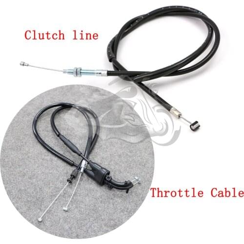 Motorcycle Clutch Cable + throttle line Fit For YAMAHA YZF R6 2006 - 2016 Stainless Wire Line Rubber