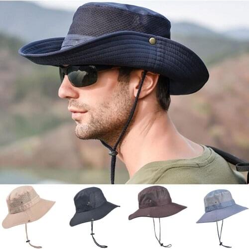 2021 Men And Women Summer Fisherman Hat Bucket Hats Outdoor Fishing Hunting Wide Brim Safari Sun Protection Cap