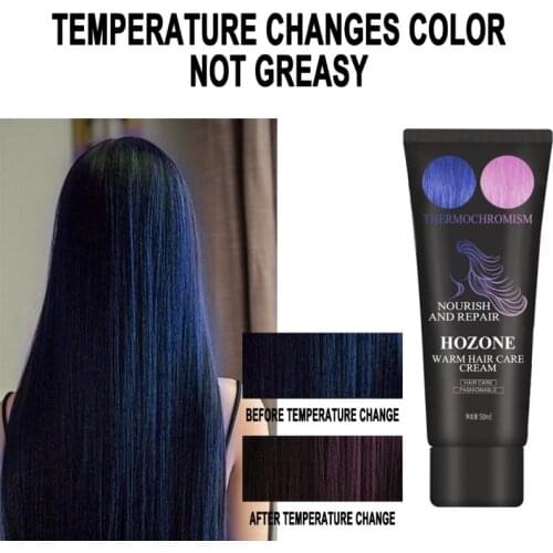 DIY Hair Dye Cream Gentle Fashion Natural Thermal Discoloration Temperature Activated Hair Color Not Hurt The Scalp TSLM1