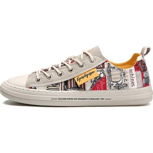 Men Canvas Shoes Fashion Trend Outdoor Sneakers Non-Slip Summer Skateboard Graffiti Shoes 2021 New Brand Designer 39-44 Euro