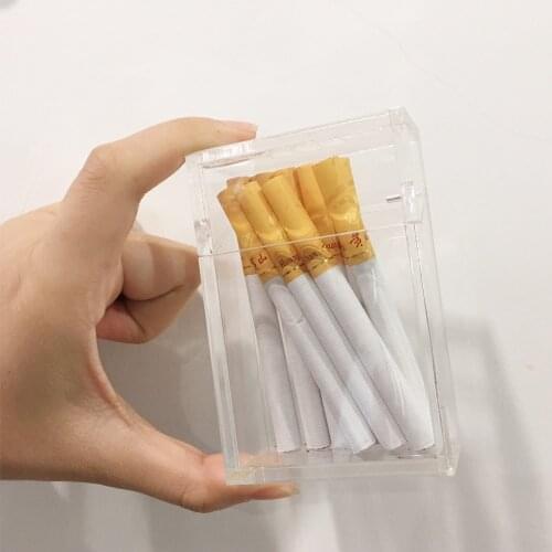 New Cigarette Case Fashion Acrylic Storage Box Holds 20 Cigarettes Cigar Cases Portable Boxes Man Woman