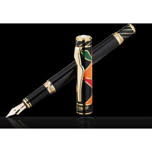 Pimio picasso fountain pen 10k Gold nib High-end business office gift box art ps-80 Screw cap fashion casual fountain pens
