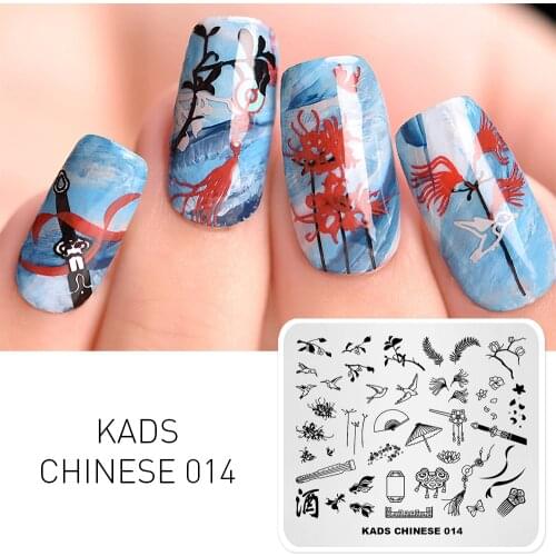 Chinese Style Flower bird Design Nail Stamping Plates Nail Stamp Polish Image Nail Art Image Stamping Manicure Template