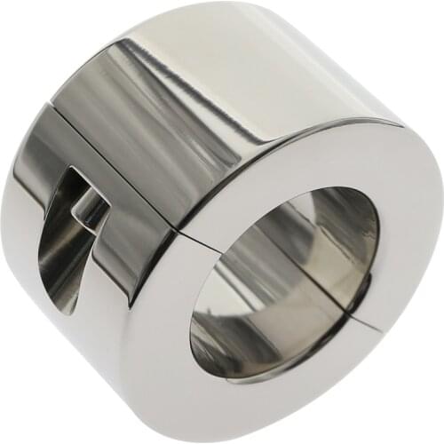 Stainless Steel Testicle Ball Stretcher Heavy Duty Weight Scrotum Cock Ring Metal Locking Pendant Weight for CBT Male Sex Toy