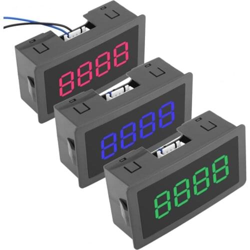 DC LED Digital Display Counter 4 Digit 0-9999 Up Down Plus Minus Panel Counter Meter with Cable New 2019