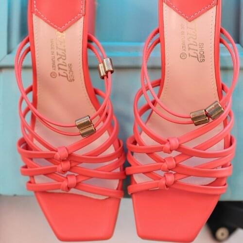 Tonar Jaxi Pomegranate Flower Skin Heels Women Slippers Spring Summer New Season Casual New Creation Cool Summery Style Comfortable