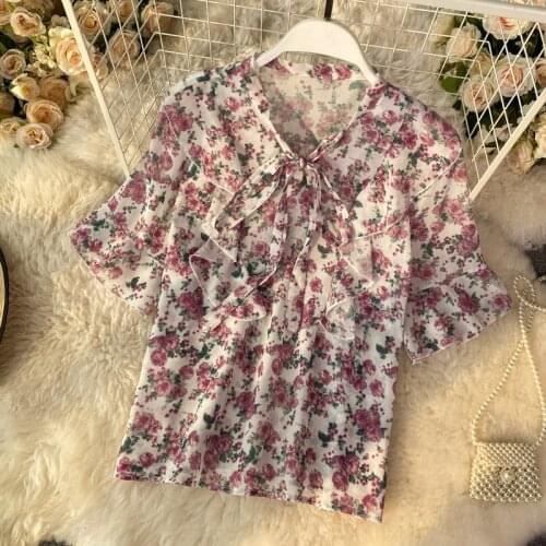 Блузки с принтом Wangxiangqian China At AliExpress